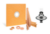 All-in-one Waterproof Shower Kit with 60"x60" Center Tray, 2" Flange and 4 " Drain Cover