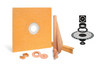 All-in-one Waterproof Shower Kit with 48"x48" Center Tray, 2" Flange and 4 " Drain Cover