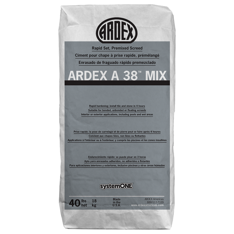 ARDEX A 38™ MIX Rapid Set Screed- High Strength Premixed Cement - 40 lbs (18 kg)