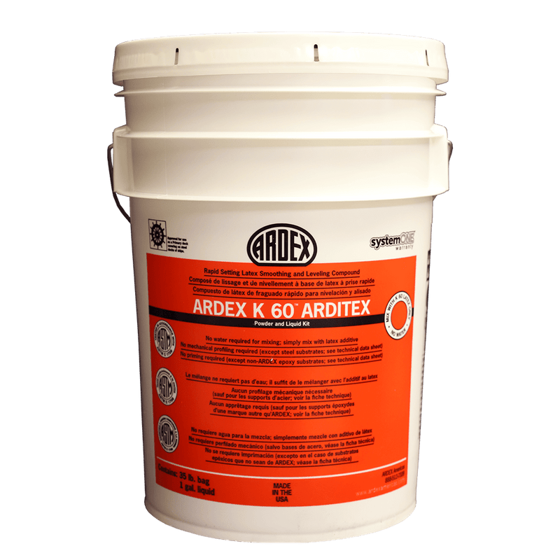 Ardex K 60 Arditex, Leveling Compound, Powder 35 lbs and Liquid 1 Gal