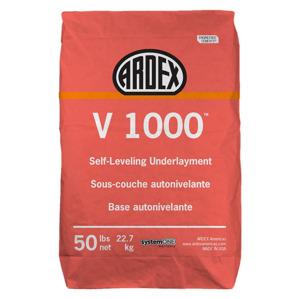 Ardex V1000 Self-Leveling Underlayment for Concrete Subfloors and Cementitious Terrazzo, 50 Lbs Bag