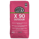 Ardex X 90 Outdoor Microtec, Rapid-set, Cement-based Flexible Thinset Mortar, 40 Lb (18 Kg) Bag, Freeze Thaw Resistant Flooring Underlayment for Stone, Ceramic Tile, for Exterior Applications, White