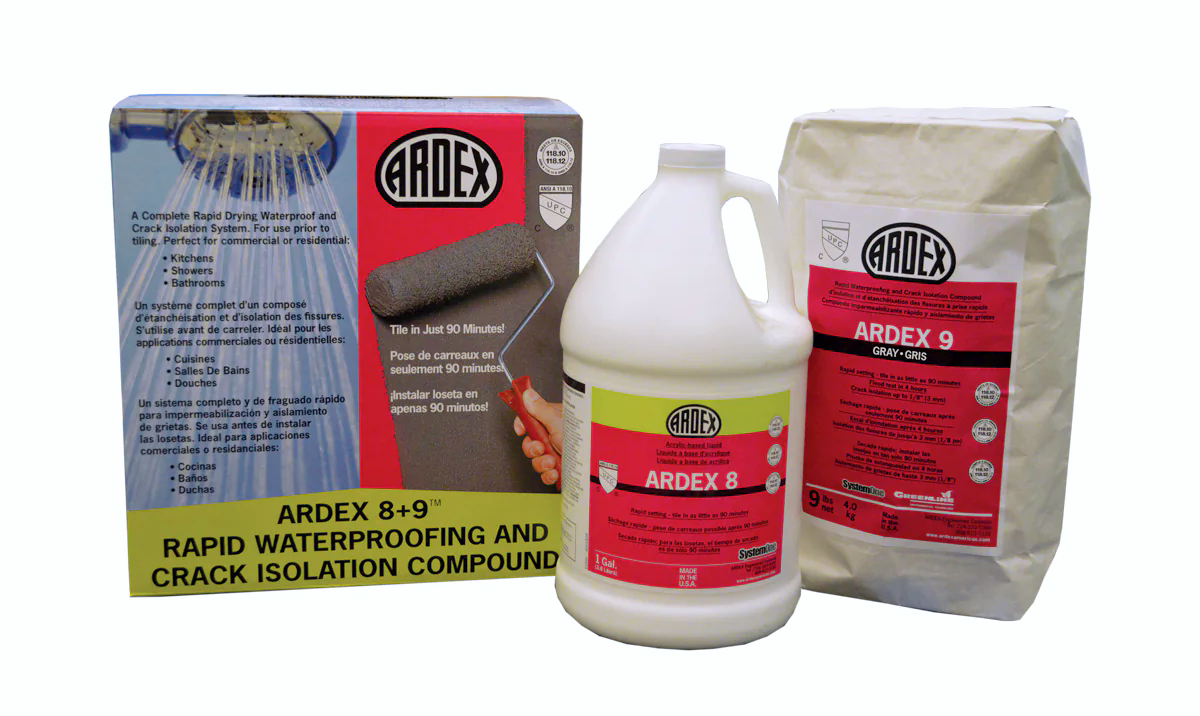 Ardex 8+9 Waterproofing Compound Kit - 1 gal + 9lb, Gray (16003 ...