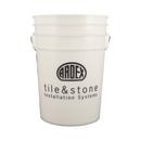 ARDEX M-6W White Mixing Bucket –  6-Gallon Heavy-Duty Plastic Pail for Mortar, Grout, Cement, and Construction Use