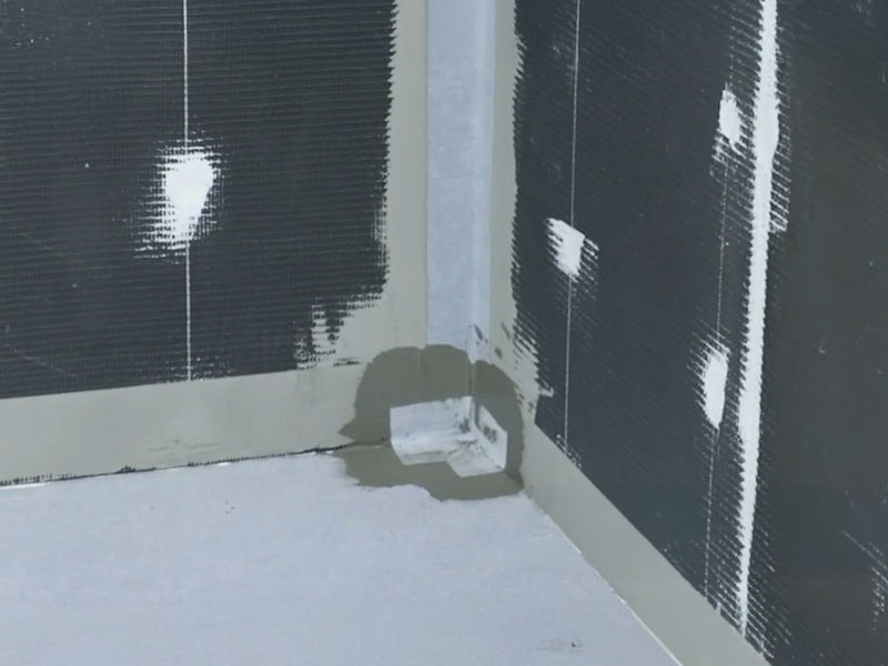 Ardex TLT 704 Modified Polyethylene Preformed Shower Waterproofing Membrane Inside Corners, 5 Mil Thick, with a Non-Woven Polypropylene, 90 Degree, for Ceramic Tile Flooring Underlayment