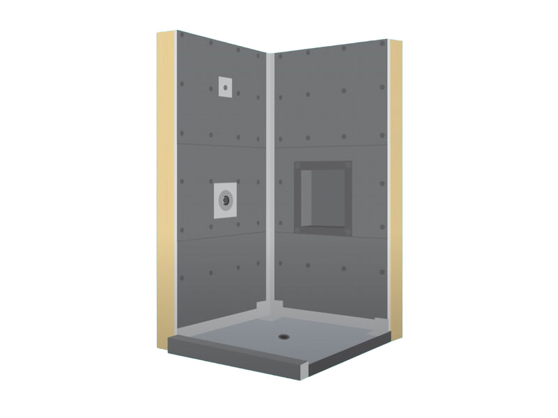 Ardex TLT Prefabricated Vapor-resistant Lightweight XPS Foam Waterproof Shower Niche, with Alkali Resistant Fiberglass Mesh, Adjustable Shower Shelf, for Tiled Shower Surrounds, TLT 503 - 16 Inch x 28 Inch