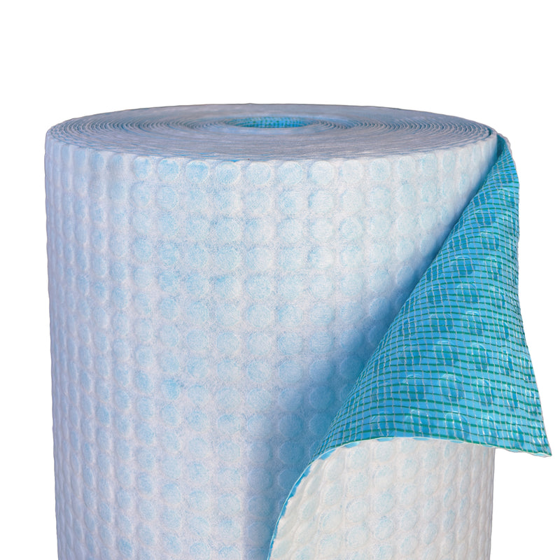 Bardalas Premium Uncoupling Waterproofing Crack Isolation Membrane, 323 Sq Ft Roll, with Fiber Reinforcement Mesh, Vapor Management Underlayment, No-Curl Translucent Floor Mat for Tile and Stone Floors