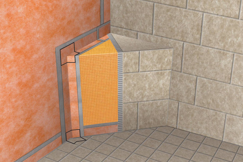 Schluter Systems Kerdi-Kereck Preformed Waterproofing Outside Corner - Seamless for Shower System Integration, Leak and Water Damage Protection - 90-Degree, 10-Pack - KERECK/FA10