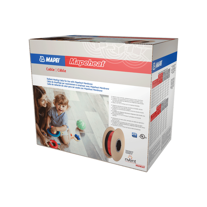 Mapei Electric Radian Floor Heating Kit with Mapeheat Membrane, Thermostat, Underfloor Heat Cable and Safe Installation Tools