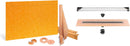 All-in-one Waterproof Linear Shower Kit with 76"x38" Off-set Tray, Center Drain, Grate