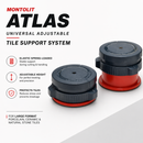 Montolit Atlas Universal Adjustable Tile Support System – Elastic Spring-Loaded Tile Cutter Supports for Large Format Porcelain, Ceramic & Natural Stone Tiles (2-Piece Professional Kit)