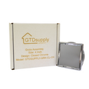 GTDsupply 4 Inch Square Shower Drain Cover – Grate Assembly for Bathroom Tile Floor, Rust-Resistant Replacement Drain Plate, Closed Chrome Design (GTDSUPPLY-GRK-CL-CH)