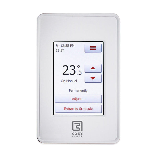 CosyFloor 7-days Programmable Thermostat T5268, for Electric Radiant Heating Floors 120V/240V, Built-in GFCI Protection, with Air and Floor Temperature Sensors