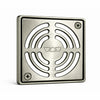 Schluter Systems KERDI 4 Inch Square Grate Assembly – Stainless Steel Shower Drain Cover, Ideal for Bathroom or Wet Rooms