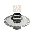 All-in-one Shower Drain Kit with 2" ABS or PVC Bonding Flange, 4" Grate Assembly
