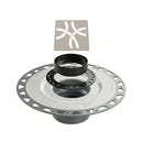 All-in-one Shower Drain Kit with 2" ABS or PVC Bonding Flange, 4" Grate Assembly