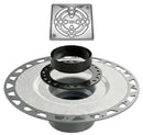 All-in-One Shower Drain Kit with 2-Inch PVC Bonding Flange, 4-Inch Stainless Steel Grate Assembly, Durable Waterproof Floor Drain System for Tile Showers