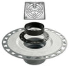 All-in-one Shower Drain Kit with 2 Inch PVC Bonding Flange, 4 Inch Stainless Steel Grate Assembly, Durable Waterproof Floor Drain System for Tile Showers