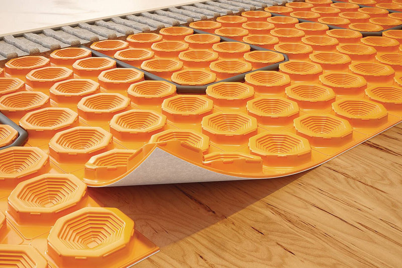 Schluter Systems Ditra Heat Peel and Stick Membrane, 8.4 Sq Ft (0.78 Sq M) Sheet, DHPS5MA, Mortar-Free Waterproofing Uncoupling Underlayment for Floor Warming