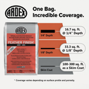 Ardex Feather Finish, Self-Drying, Cement Based Finishing Underlayment Bag, Gray, 10 lbs Bag