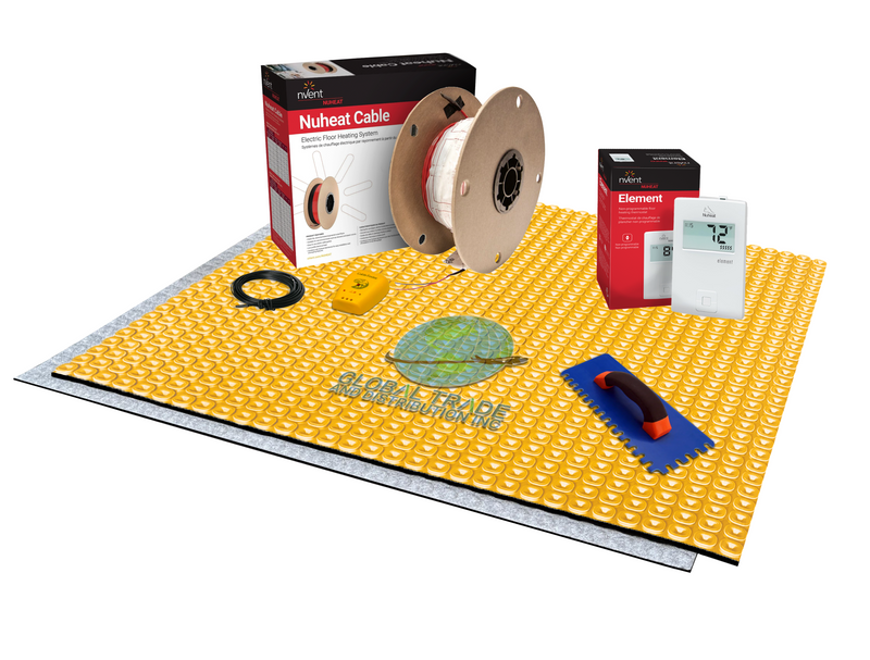 Nuheat nVent Element Heating Kit with Heating Membrane with Thermal Break, AC0057 Non-Programmable Thermostat, Cable