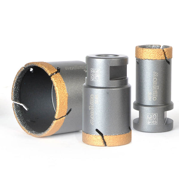 Mondrillo FSS Vacuum Diamond Core Bits – Superior Wet and Dry Cutting for Thin Porcelain and Ceramic Slabs in Furniture, Plumbing, and Electrical Installations