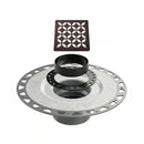 All-in-one Shower Drain Kit with 2" ABS or PVC Bonding Flange, 4" Grate Assembly