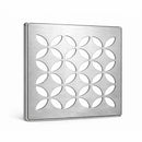 Schluter Systems Kerdi 4 Inch Square Grate Assembly – Stainless Steel Shower Drain Cover, Ideal for Bathroom or Wet Rooms