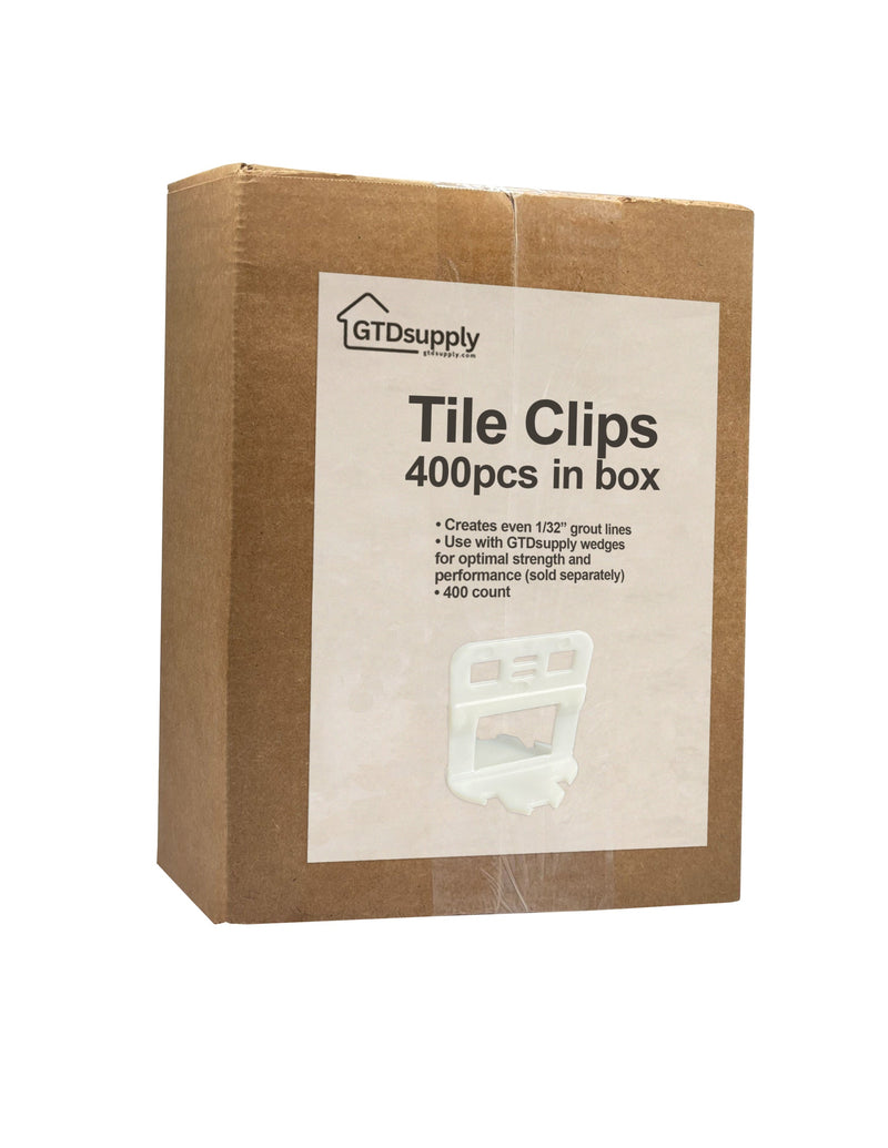 GTDsupply Tile Clips box, Spacers for Tiling, levelers 400 pcs