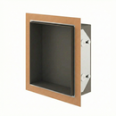 Schluter Systems Design Prefabricated Vapor-resistant Lightweight Waterproof Shower Niche - Made of Powder-Coated Aluminum for Tiled Walls - 11-3/4" Width, 11-3/4" Height, 3-5/8" Depth, Dark Anthracite - DNA1TSDA