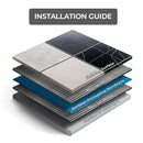 Bardalas Uncoupling Waterproofing Membrane 108 Sq Ft Roll, 1/8'' Anti-Fracture Mat, Crack Isolation Flooring Underlayment for Bathroom Floor Tile, Subfloor