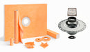 All-in-one Waterproof Shower Kit with 72"x72" Center Tray, 2" Flange and 4 " Drain Cover