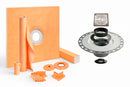 All-in-one Waterproof Shower Kit with 72"x72" Center Tray, 2" Flange and 4 " Drain Cover