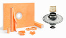 All-in-one Waterproof Shower Kit with 38" x 32" Center Tray, 2" Flange and 4" Drain Cover