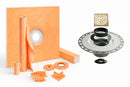 All-in-one Waterproof Shower Kit with 72"x72" Center Tray, 2" Flange and 4 " Drain Cover