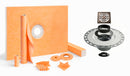 All-in-one Waterproof Shower Kit with 38" x 32" Center Tray, 2" Flange and 4" Drain Cover