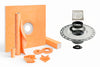 All-in-one Waterproof Shower Kit with 72"x72" Center Tray, 2" Flange and 4 " Drain Cover