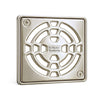 Schluter Systems KERDI 4 Inch Square Grate Assembly – Stainless Steel Shower Drain Cover, Ideal for Bathroom or Wet Rooms