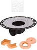 All-in-one Shower Drain Kit with 2" Horizontal ABS Bonding Flange, 4" Grate Assembly