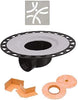 All-in-one Shower Drain Kit with 2" Horizontal ABS Bonding Flange, 4" Grate Assembly