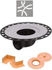 All-in-one Shower Drain Kit with 2" Horizontal ABS Bonding Flange, 4" Grate Assembly