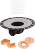 All-in-one Shower Drain Kit with 2" Horizontal ABS Bonding Flange, 4" Grate Assembly