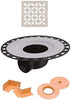 All-in-one Shower Drain Kit with 2" Horizontal ABS Bonding Flange, 4" Grate Assembly