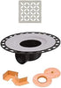 All-in-one Shower Drain Kit with 2" Horizontal ABS Bonding Flange, 4" Grate Assembly