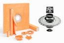 All-in-one Waterproof Shower Kit with 36"x36" Center Tray, 2" Flange and 4" Drain Cover