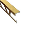 Profilitec Tile Edge Protection Profile Trim, 10-Piece Pack, 8 Ft Length, Metal Tile Edging for Wall and Floor Tile Finishing