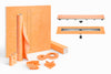 All-in-one Waterproof Linear Shower Kit with 48"x48" Center Tray, Center Drain, and Grate