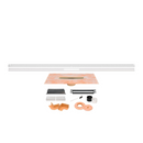 All-in-one VARIO Low-profile Waterproof Shower Drain Kit with Linear Grate Assembly and Channel Body Drain