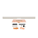 All-in-one VARIO Low-profile Waterproof Shower Drain Kit with Linear Grate Assembly and Channel Body Drain