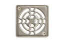 Schluter Systems Kerdi 4 Inch Square Grate Assembly – Stainless Steel Shower Drain Cover, Ideal for Bathroom or Wet Rooms